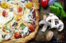 Gluten-free vegan pizza crust